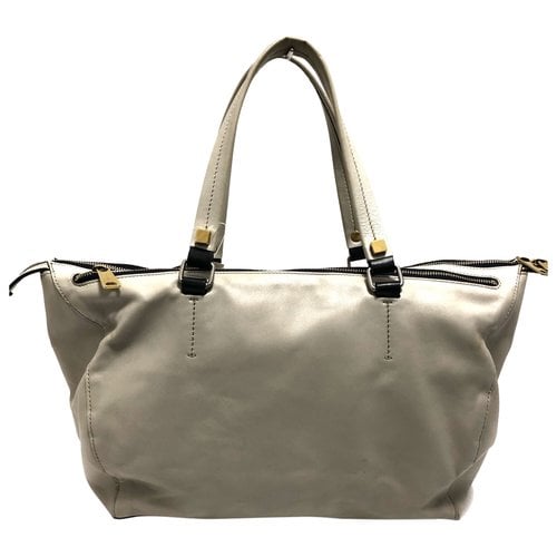 Pre-owned Celine Leather Handbag In Grey
