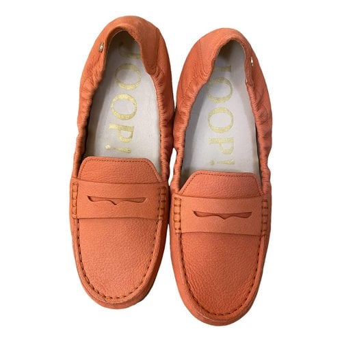 Pre-owned Joop Leather Espadrilles In Orange
