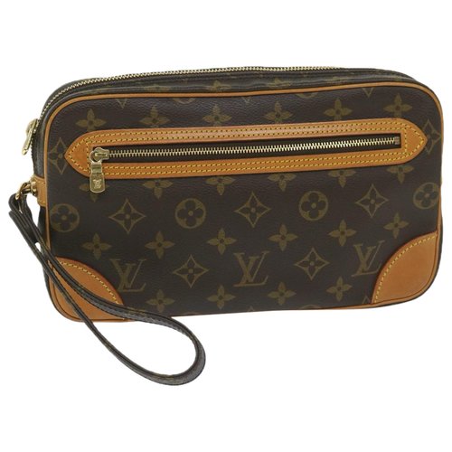 Pre-owned Louis Vuitton Cloth Clutch Bag In Brown