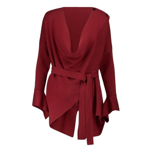 Pre-owned Roland Mouret Cashmere Cardigan In Red