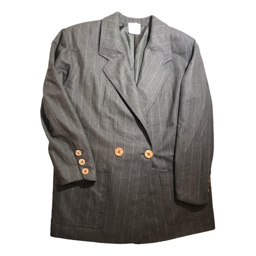 Pre-owned Fendi Wool Blazer In Grey