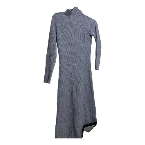 Pre-owned Maje Wool Maxi Dress In Blue