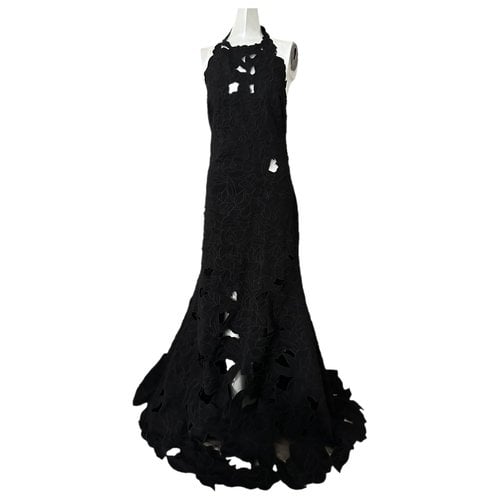 Pre-owned Reem Acra Maxi Dress In Black