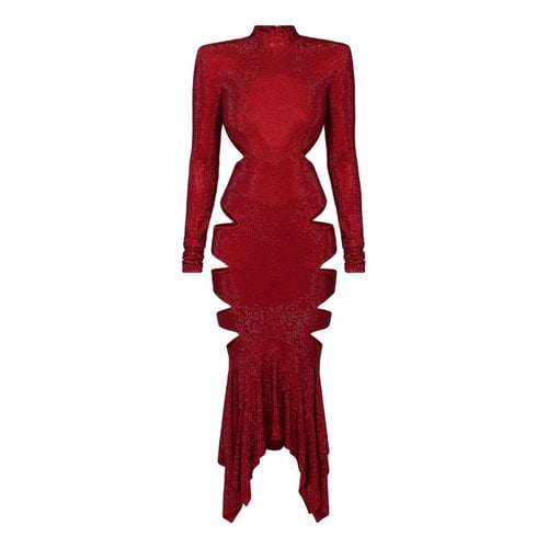 Pre-owned Alexandre Vauthier Maxi Dress In Red