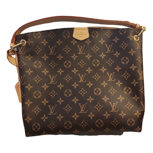 Pre-owned Louis Vuitton Graceful Vinyl Handbag In Brown
