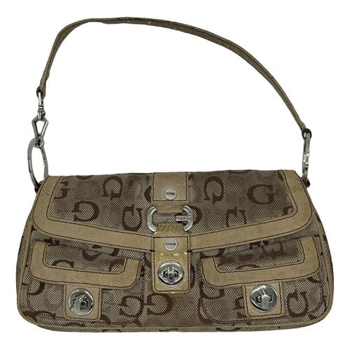 Pre-owned Guess Cloth Handbag In Brown
