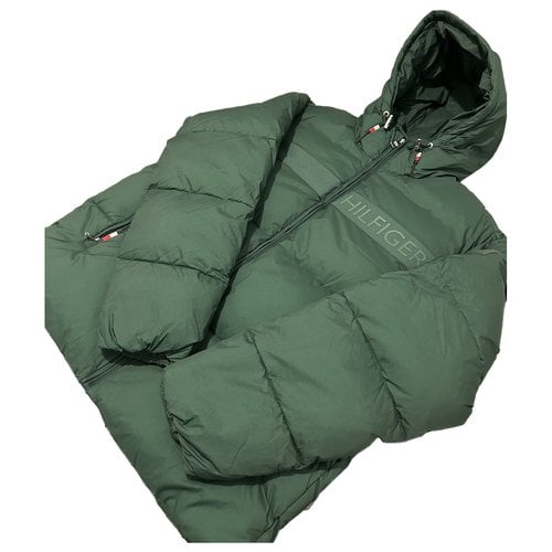 Pre-owned Tommy Hilfiger Puffer In Green