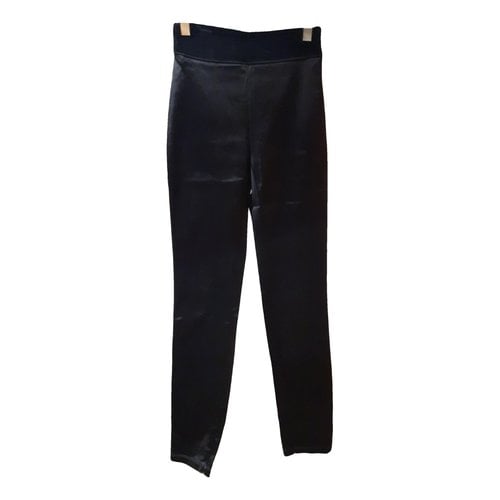 Pre-owned D&g Silk Slim Pants In Black