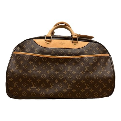 Pre-owned Louis Vuitton Eole Leather Travel Bag In Brown