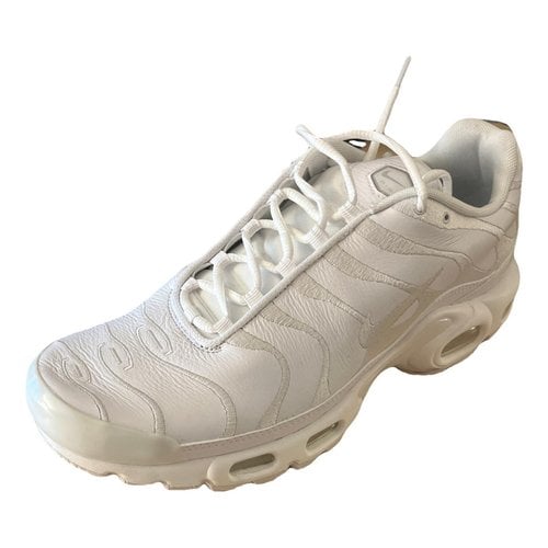 Pre-owned Nike Air Max Plus Leather Boots In White