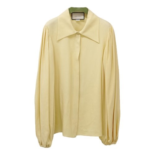 Pre-owned Gucci Blouse In Yellow