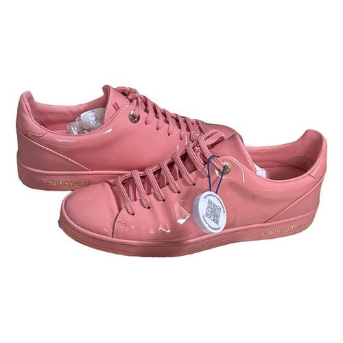 Pre-owned Louis Vuitton Patent Leather Trainers In Pink