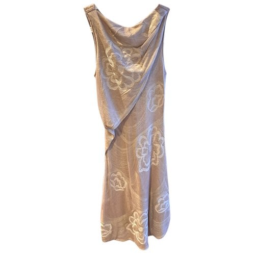 Pre-owned Giorgio Armani Mid-length Dress In Beige