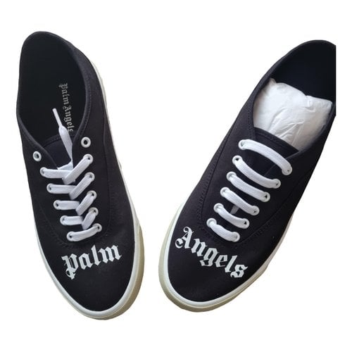 Pre-owned Palm Angels Cloth Low Trainers In Black