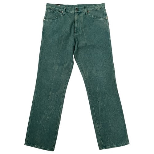 Pre-owned Gucci Straight Jeans In Green