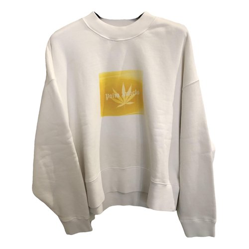 Pre-owned Palm Angels Sweatshirt In White