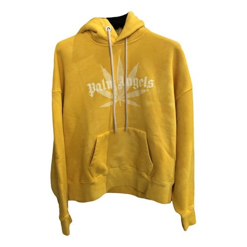Pre-owned Palm Angels Sweatshirt In Yellow
