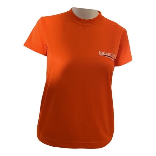 Pre-owned Balenciaga T-shirt In Orange