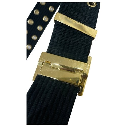 Pre-owned Gucci Cloth Belt In Black