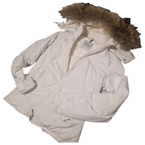 Pre-owned Moncler Caban In Ecru
