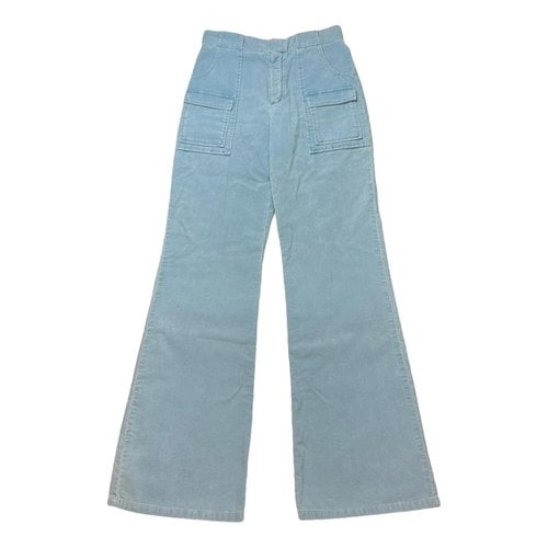 Pre-owned Chloé Cloth Straight Pants In Blue