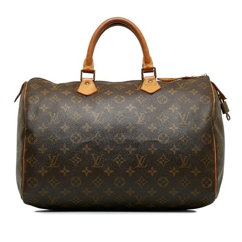 Pre-owned Louis Vuitton Speedy Leather Bag In Brown