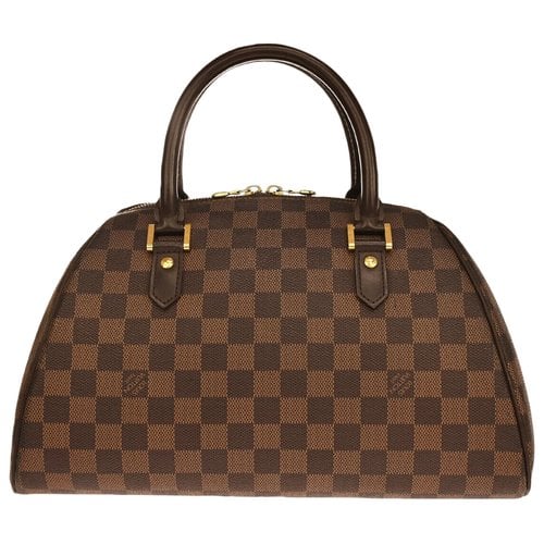 Pre-owned Louis Vuitton Ribera Cloth Handbag In Brown