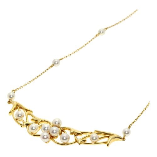 Pre-owned Mikimoto Yellow Gold Necklace