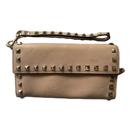 Pre-owned Valentino Garavani Rockstud Leather Wallet In Other