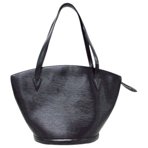 Pre-owned Louis Vuitton Saint Jacques Leather Handbag In Black