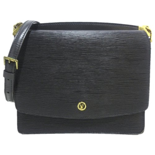 Pre-owned Louis Vuitton Grenelle Leather Handbag In Black
