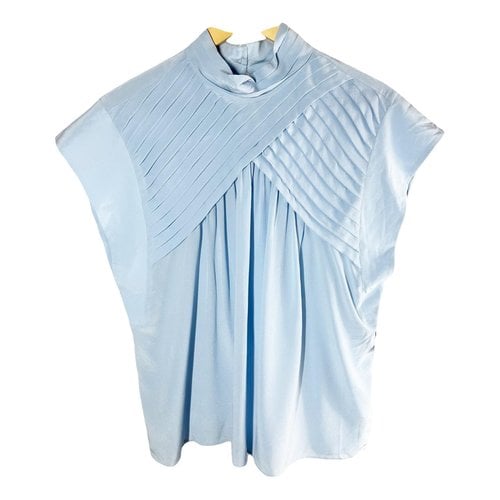 Pre-owned Joie Silk Blouse In Blue