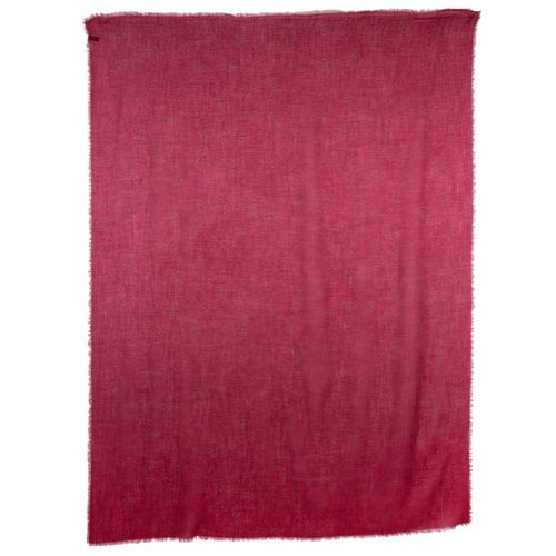 Pre-owned Chanel Cashmere Neckerchief In Burgundy