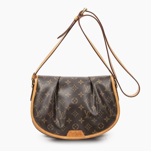 Pre-owned Louis Vuitton Menilmontant Handbag In Brown