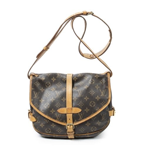 Pre-owned Louis Vuitton Saumur Handbag In Brown