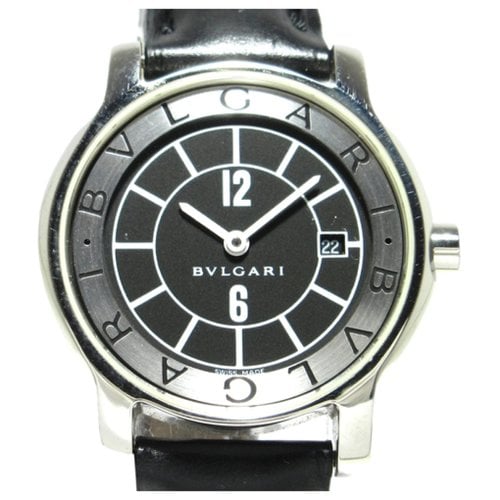 Pre-owned Bvlgari Solotempo Watch In Black