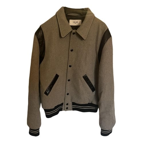 Pre-owned Celine Wool Jacket In Grey