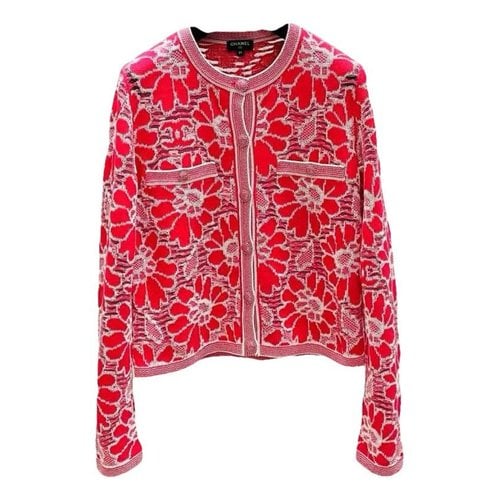 Pre-owned Chanel Wool Cardigan In Red