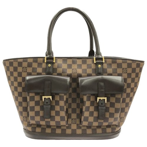 Pre-owned Louis Vuitton Manosque Handbag In Brown