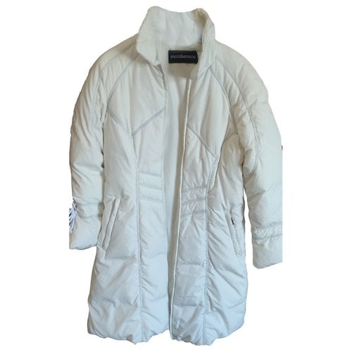 Pre-owned Roccobarocco Puffer In White