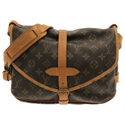 Pre-owned Louis Vuitton Saumur Handbag In Brown