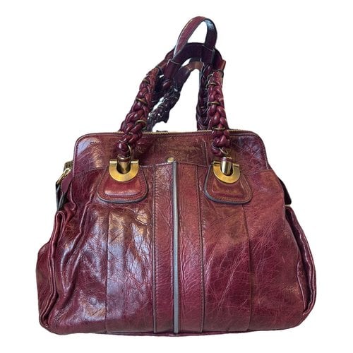Pre-owned Chloé Leather Handbag In Purple