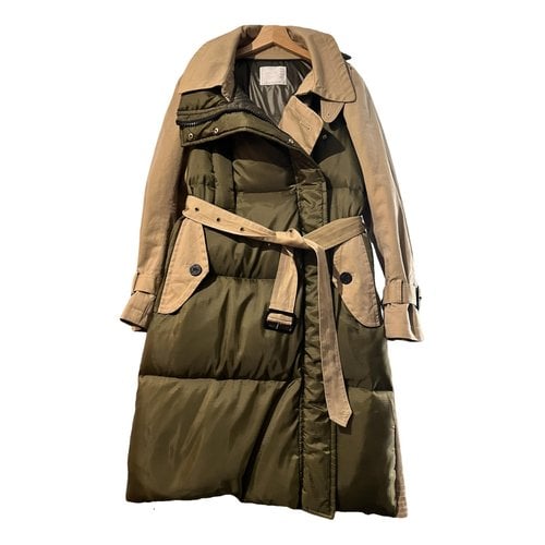Pre-owned Sacai Trench Coat In Khaki