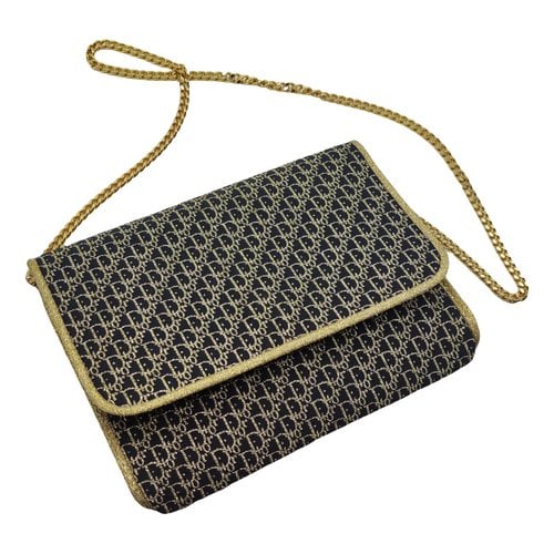 Pre-owned Dior 30 Montaigne Cloth Handbag In Gold