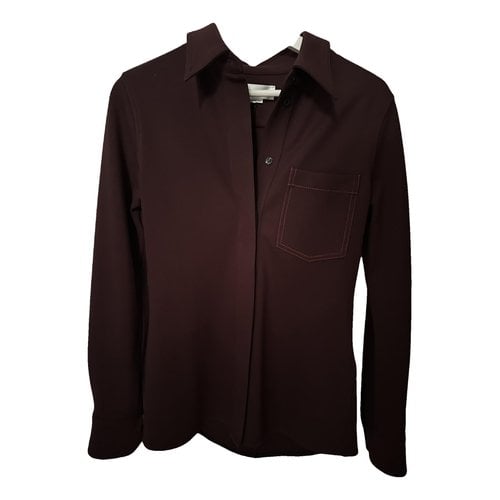 Pre-owned Victoria Beckham Blouse In Burgundy