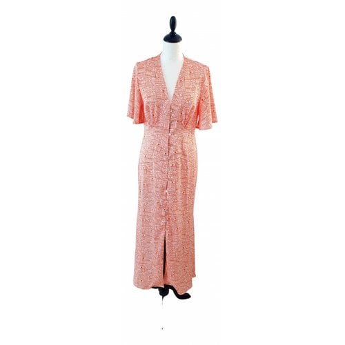 Pre-owned Never Fully Dressed Maxi Dress In Orange