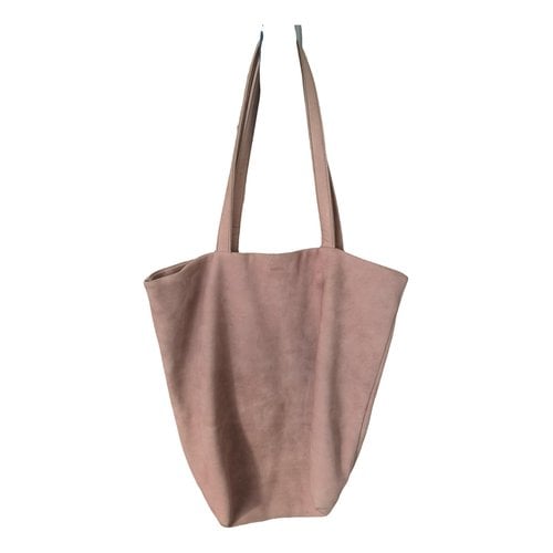 Pre-owned Baggu Leather Tote In Pink