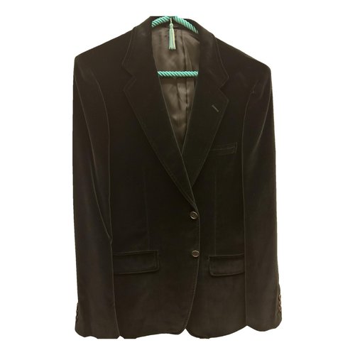 Pre-owned Prada Velvet Vest In Black