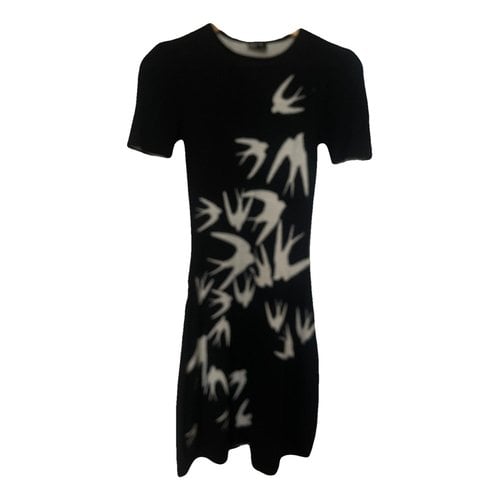 Pre-owned Mcq By Alexander Mcqueen Wool Mid-length Dress In Black