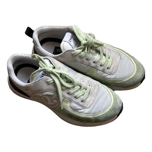 Pre-owned Chanel Trainers In Green